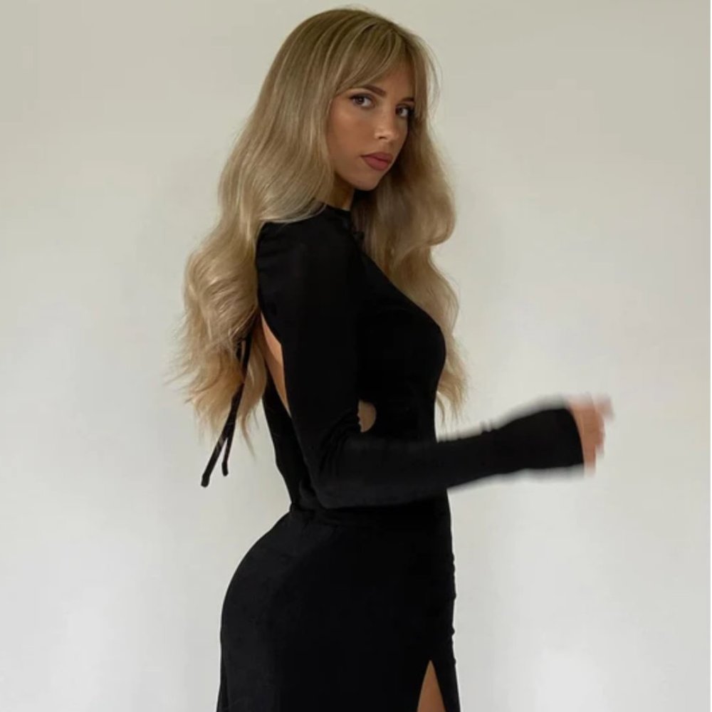 PRINCESS POLLY MONTANA MINI DRESS BLACK Size 6